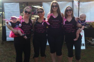 Women at Making Strides Against Breast Cancer walk